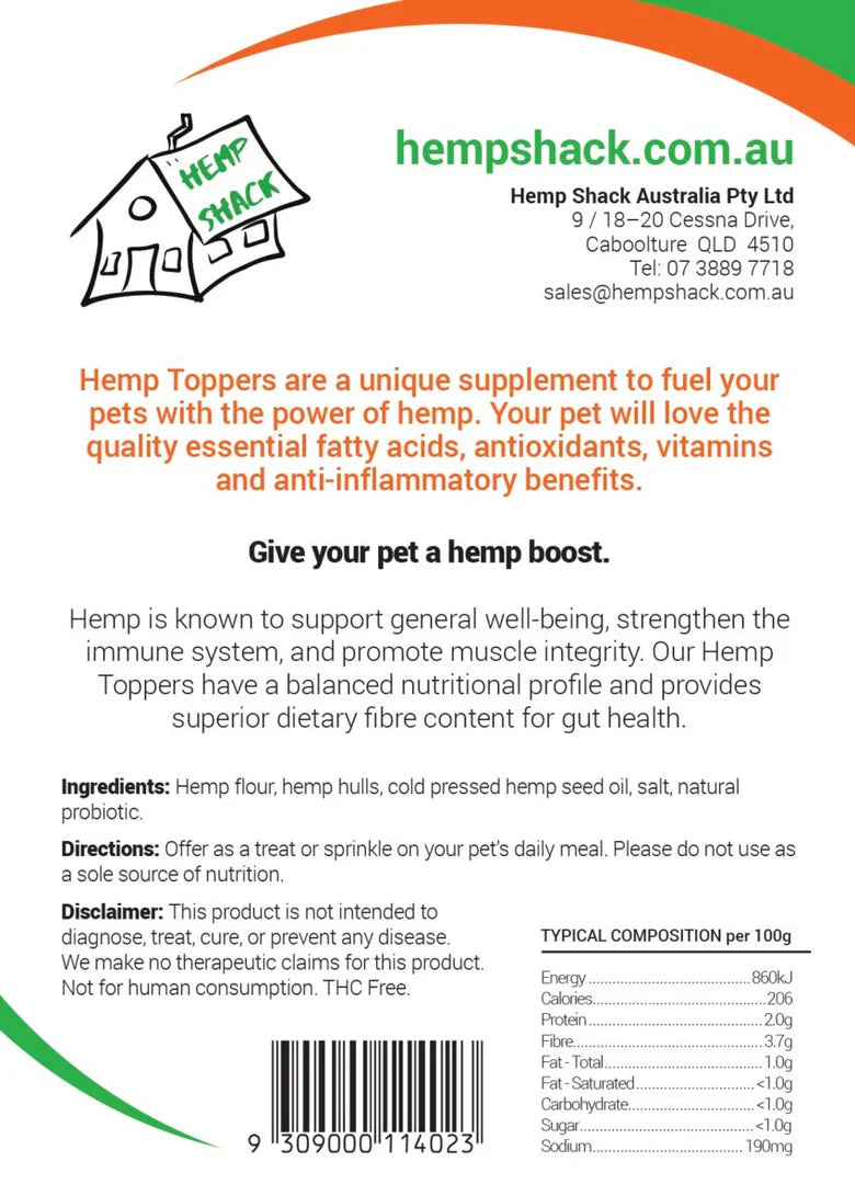 Hemp Pet Toppers Crushed – 500gr
